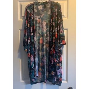 Torrid floral swimsuit coverup size 1/2